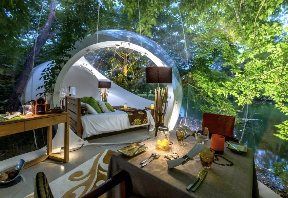 single tunnel bubble tent